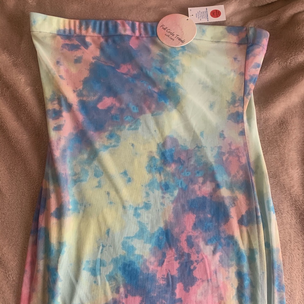 Tie dye strapless size clothes